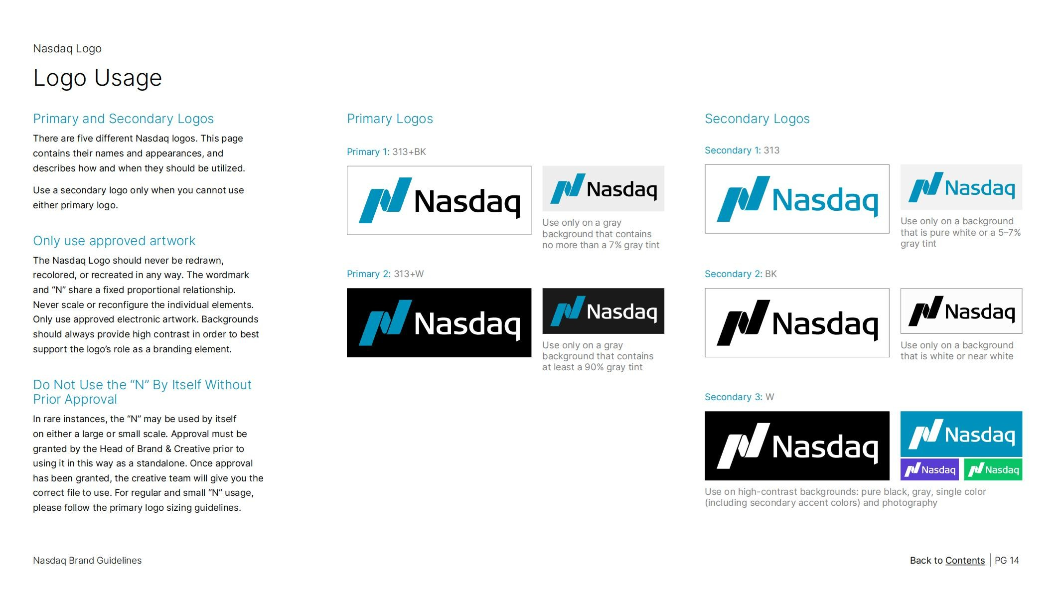 Nasdaq 2021品牌规范手册第13页